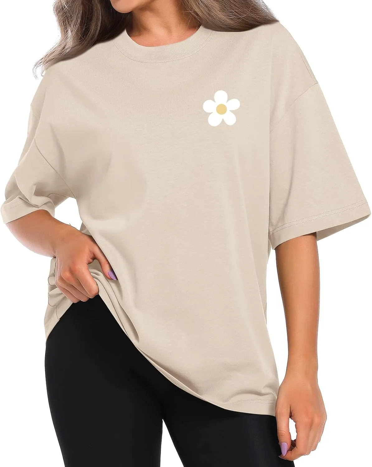 Slogan Graphic Boyfriend Tees Gym Oversized Aesthetic Letter Print T Shirts for Women Trendy Drop Shoulder Tshirt