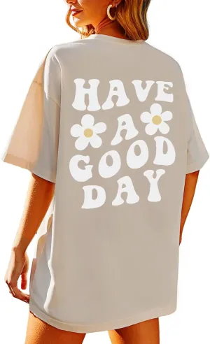 Slogan Graphic Boyfriend Tees Gym Oversized Aesthetic Letter Print T Shirts for Women Trendy Drop Shoulder Tshirt