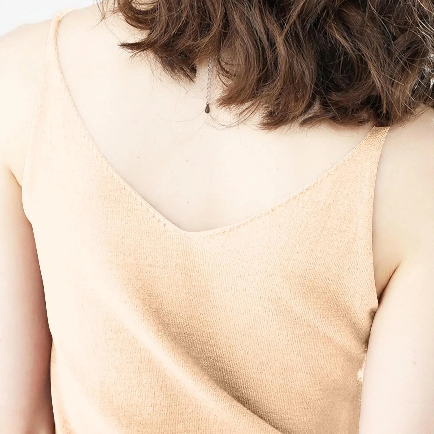 Spaghetti Strap Tank Top Women Sleeveless Casual Gym Cami Crops Summer Solid V Neck Soft Knitted Camisole