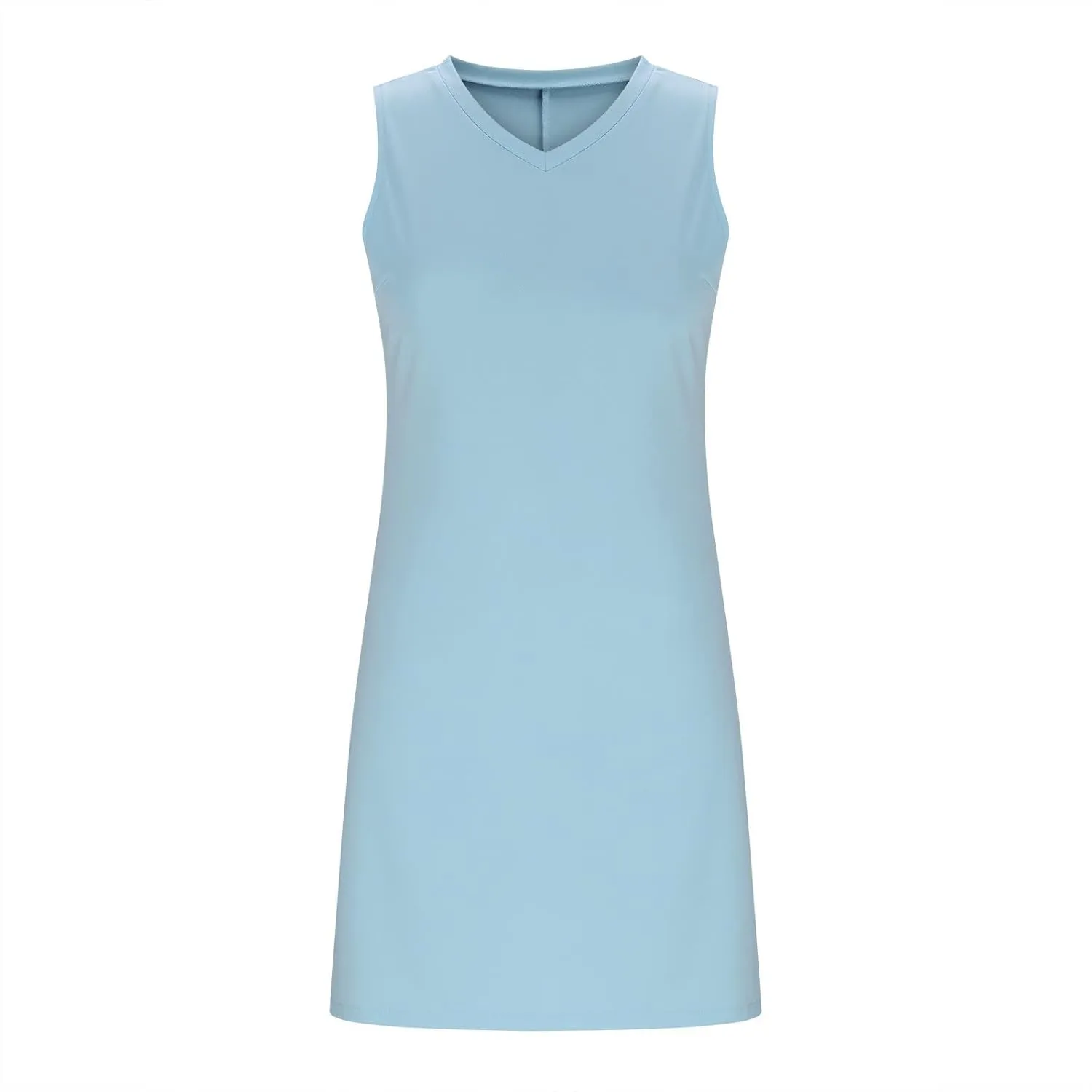 Tank Dress for Women V-Neck Sleeveless Shift Mini Sundress Dressy Casual Side Split Summer Relaxed Dresses