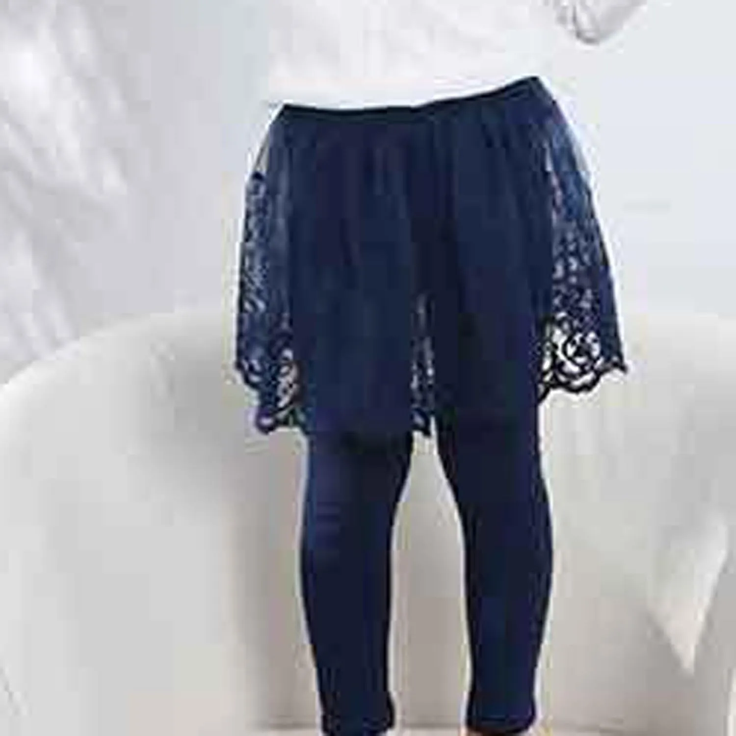 Toddler Girls Footless Leggings with Tutu Skirt Baby Stretchy Ruffle Sequins Star Pantskirt Tulle Skirted Pants Bottoms