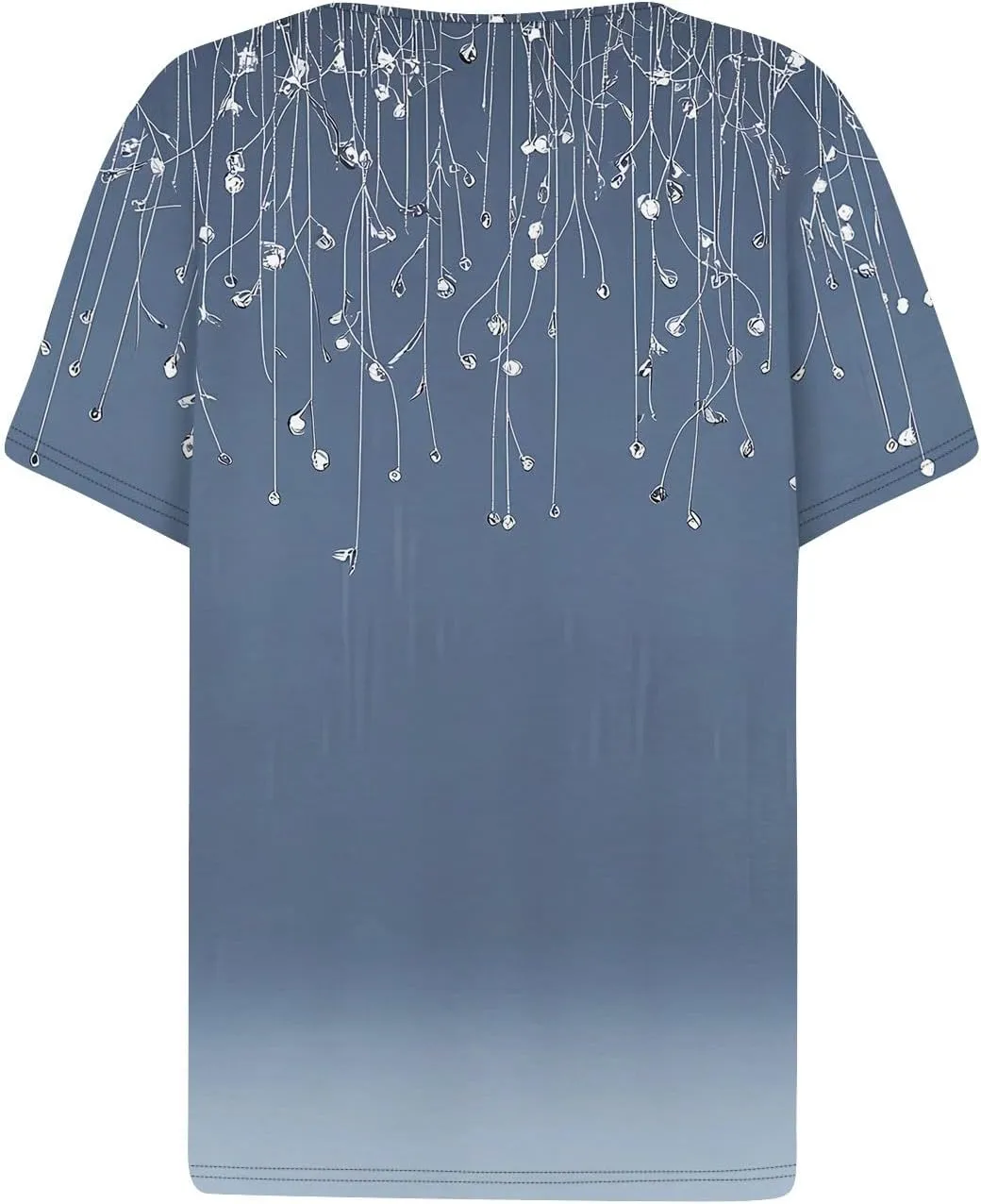 Tops for Women Trendy Henley V Neck Pullover Printed Vacation Tops Button Down Comfy Tees Trendy Tunics T Shirt