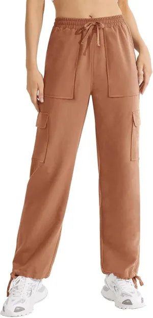 Women Baggy Sweatpants for Girls Teen high Waisted y2k Workout Joggers 2024 Cargo Pants Drawstring Bottoms Lounge