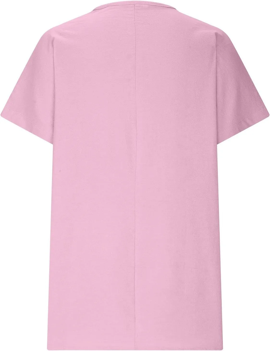 Women Linen Shirts Plus Size Short Sleeve V Neck Floral Blouse Tops Dressy Casual Comfy Summer Oversized Tshirts