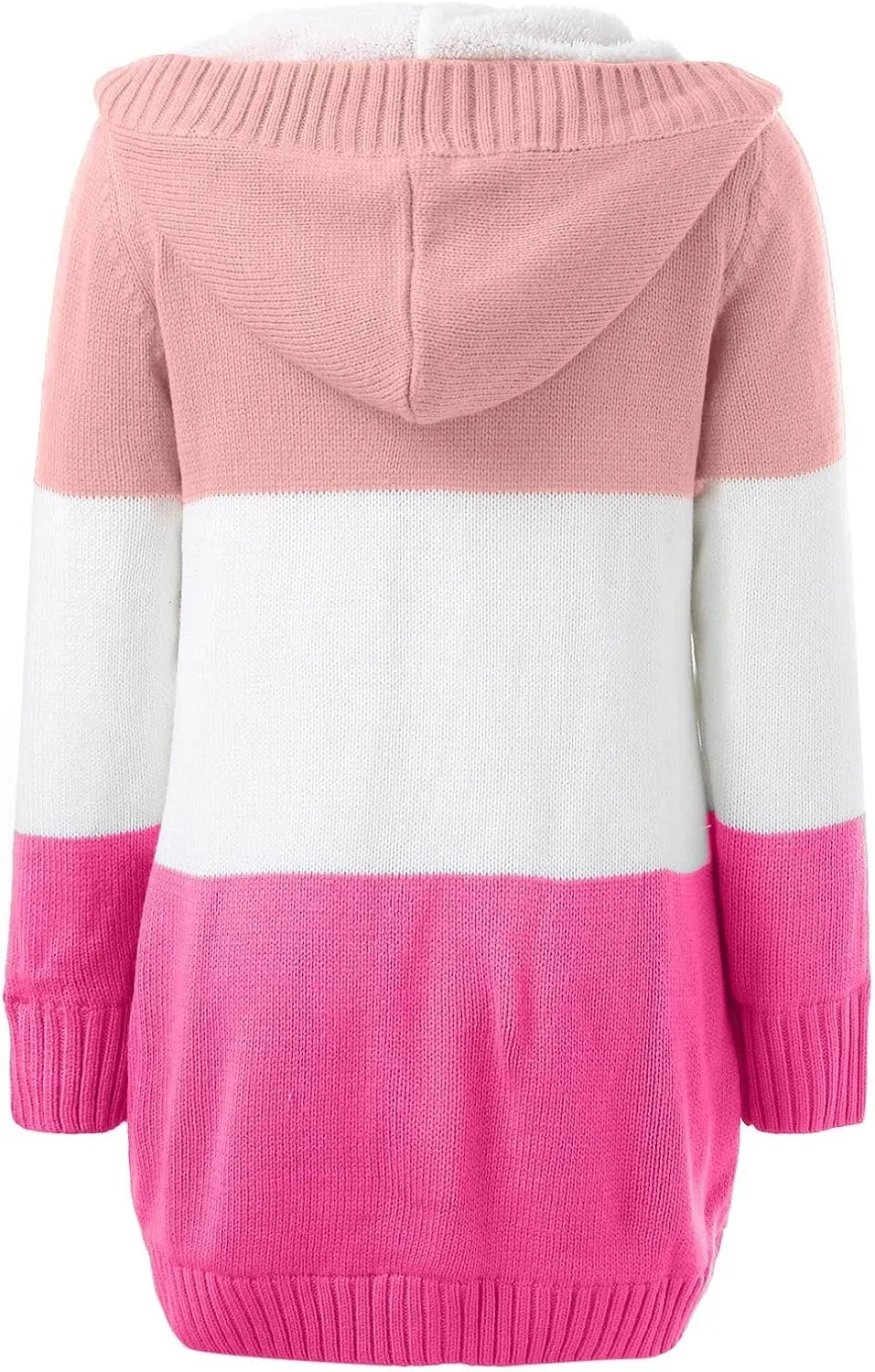 Women Mid Long Cardigan Sweaters Lightweight Loose Lantern Sleeve Chunky Knit Cable Slouchy Oversized Wrap Sweater Coats
