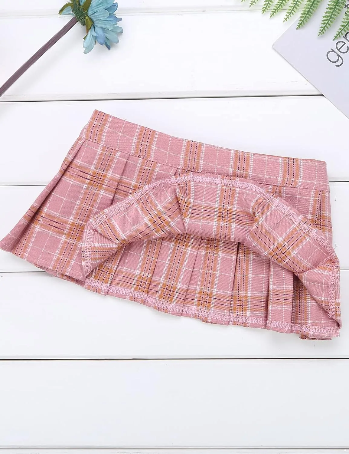 Women Pleated Mini Skirt Pleated Lingerie Schoolgirl Role Play Costume Outift