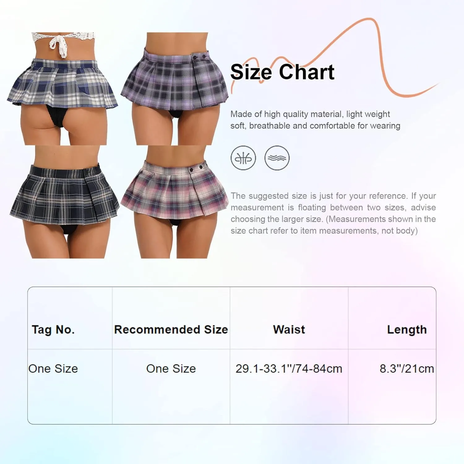 Women Sexy Role Play Pleated Mini Skirt Ruffle Lingerie Plaid Schoolgirl Short Skirt Nightclub