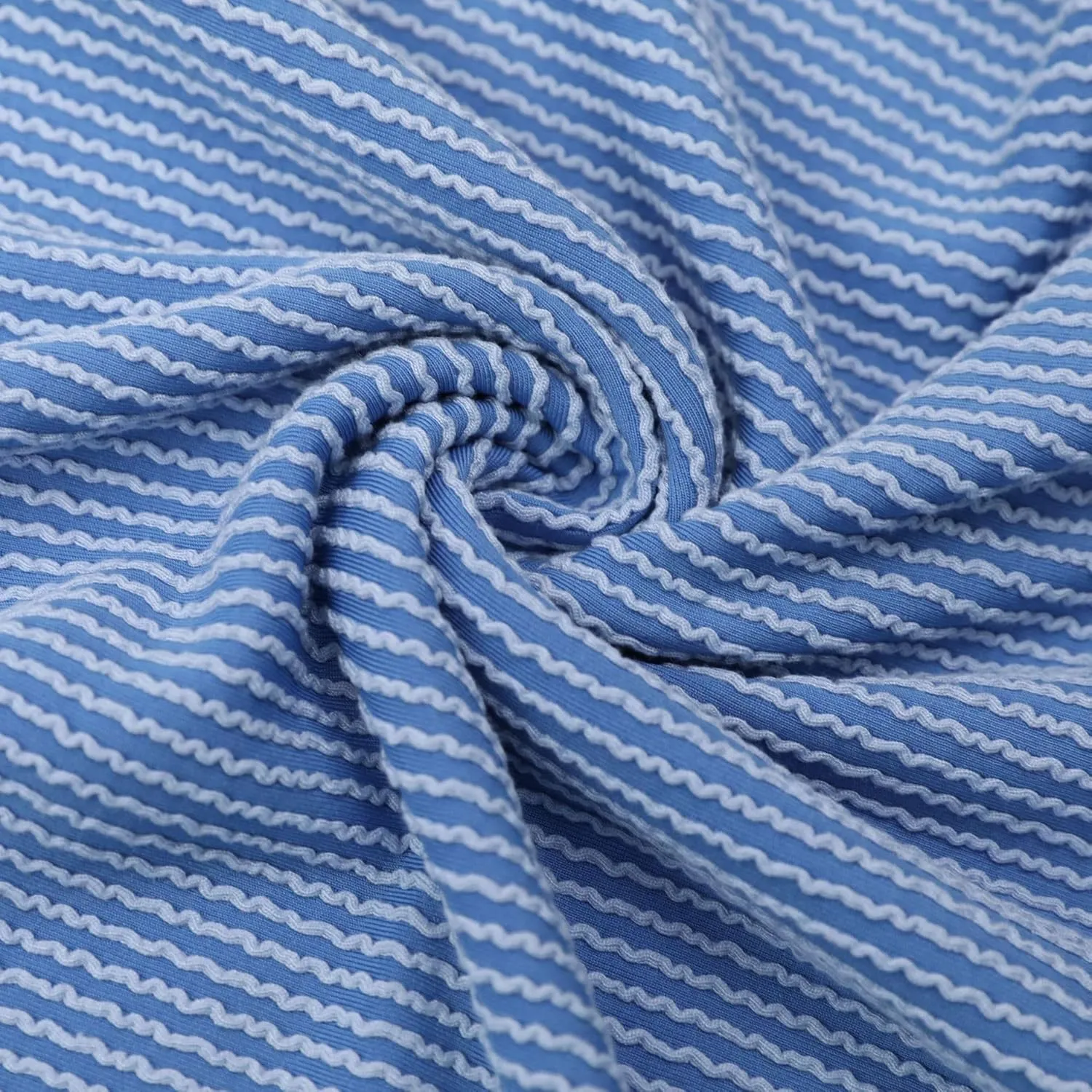 Women's A Line Dress Formal Maxi Dresses Spring V Neck Casual Flowy Dresses Stripe Bubble Short Sleeve Sundress