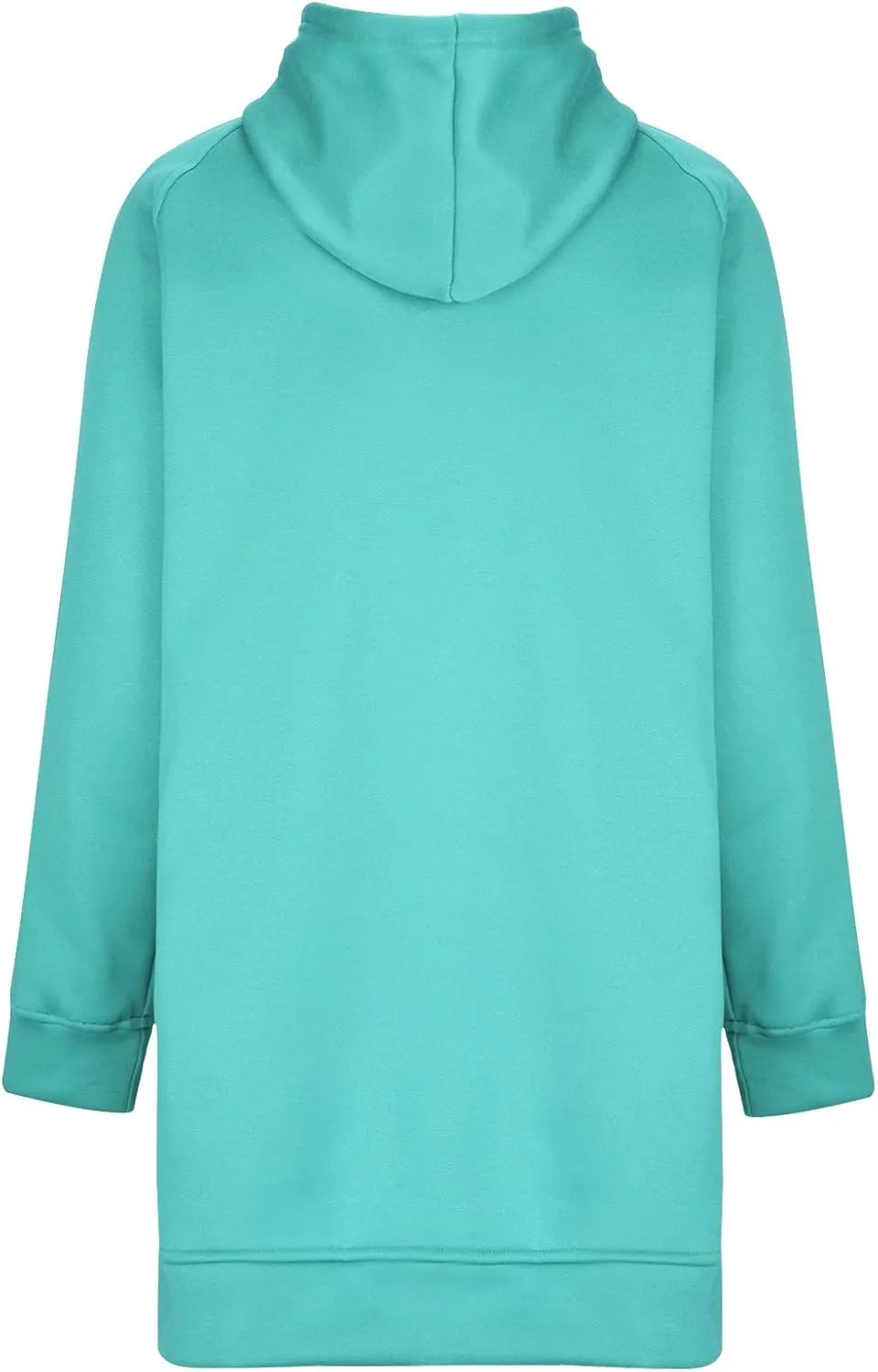 Women's Casual Long Hoodies Oversized Thick Fleece Solid Color Hooded Sweatshirt Pullover Side Split High Low Hem Tops