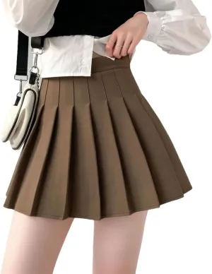 Women's Half Length Skirts for Women High Waist Mini Casual Ruffle Skirt Sexy Pleated Skirt