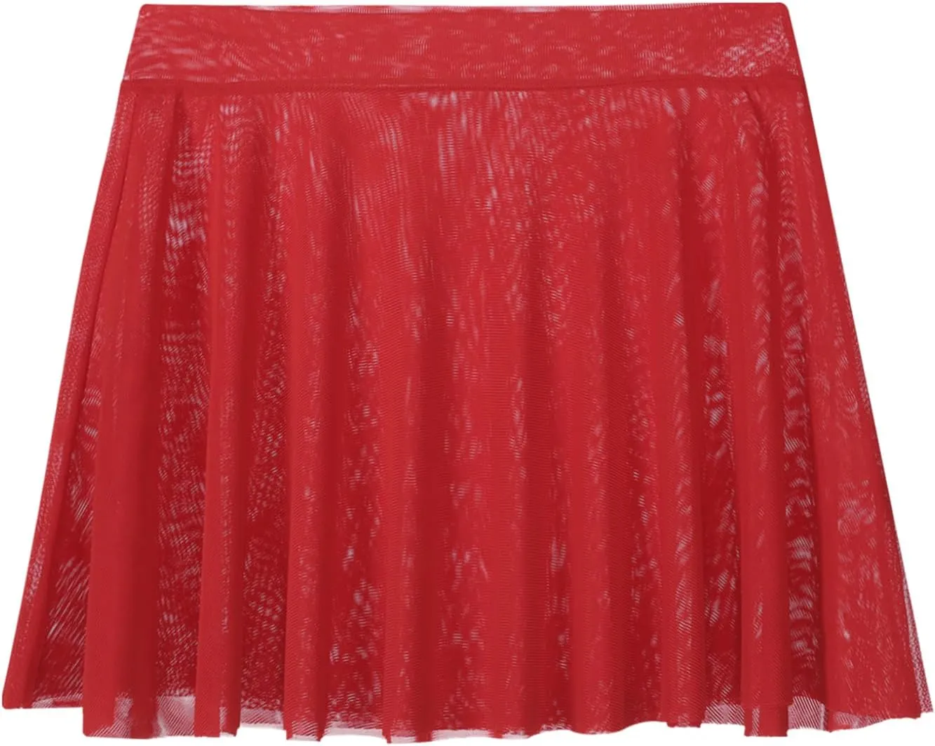 Womens High Waist Ruffled Mini Skirts Flared Pleated Sexy Mesh Sheer Lingerie Skirts