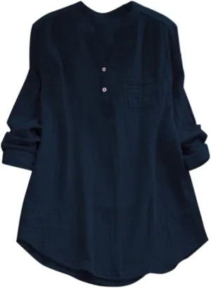 Women's Linen Shirts Summer Linen Embroidery Short Sleeve T-Shirts Casual Loose Fit Beach Crew Neck Tshirts