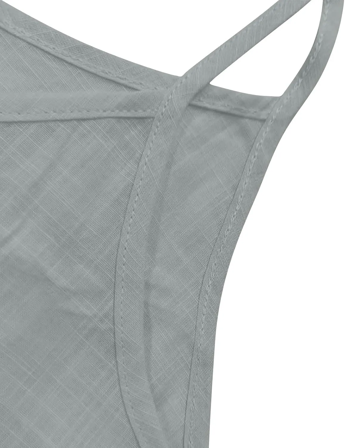 Womens Linen Tank Top Plus Size Loose Fit Summer Shirts Spaghetti Strap Flowy Boho Tops Fashion Beach Resort Wear