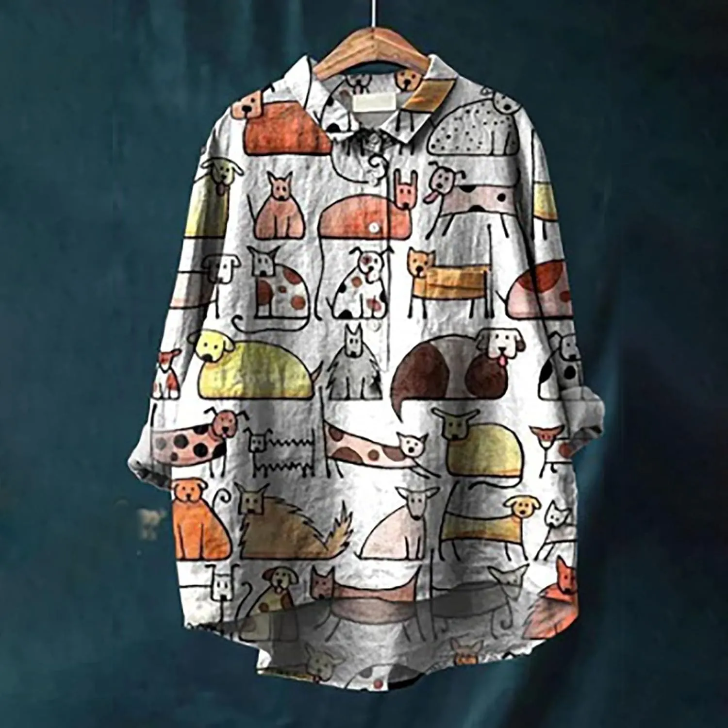 Womens Linen Tops Linen Tops for Women Solid Color Sleeve Collar Casual Shirt Shirt Long Sleeve Black