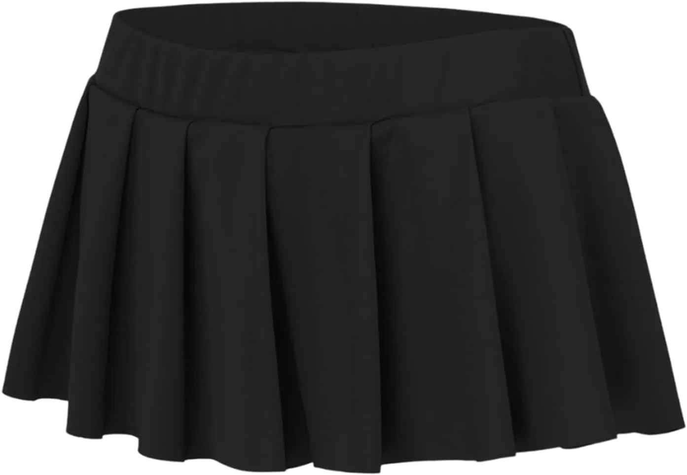 Women's Mini Pleated Skirts Sexy Club High Wiast Stretchy Tennis Skater A-line Skirt Sexy Pleated Mini Skirt