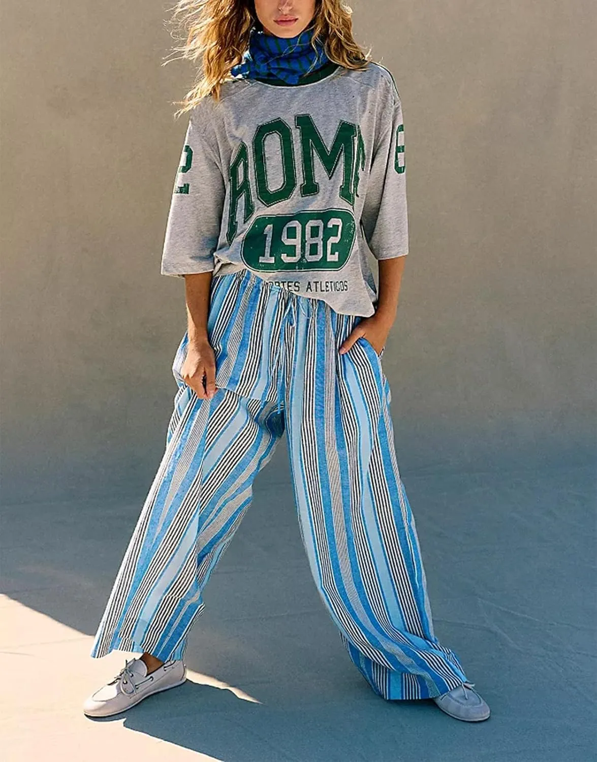 Womens Oversized Tshirt Graphic Tees Crew Neck Summer Short Sleeve Shirts Funny Letter Printed Loose Fit Y2k Trendy Tops