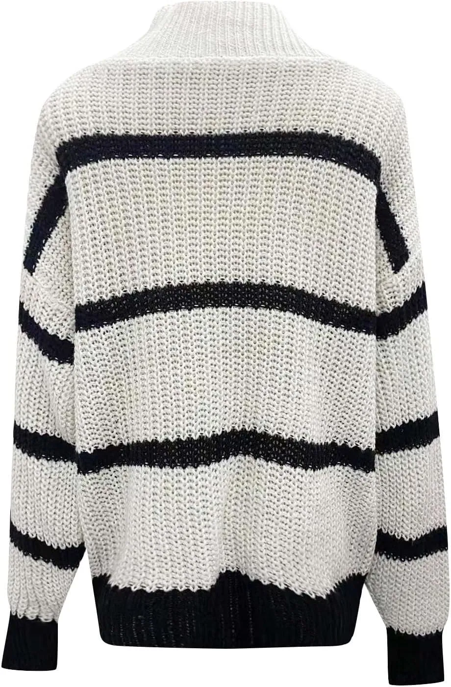 Womens Oversized Turtleneck Sweaters 2024 Fall Long Sleeve Tunic Sweater Color Block Cable Knit Pullover Jumpers Tops