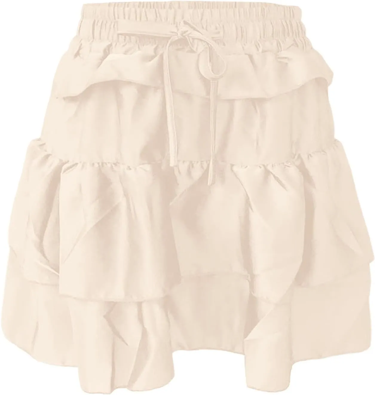 Womens Ruffle Mini Skirt High Waist Lined Layered Flared Pleated Skater Skirt Sexy Lingerie Skirts