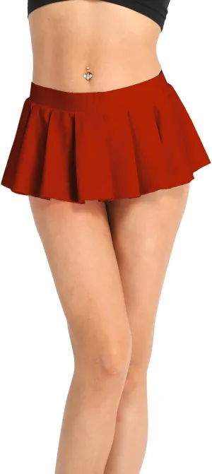 Women's Schoolgirl Role Play Pleated Mini Skirt Cosplay Ruffle Lingerie Dress