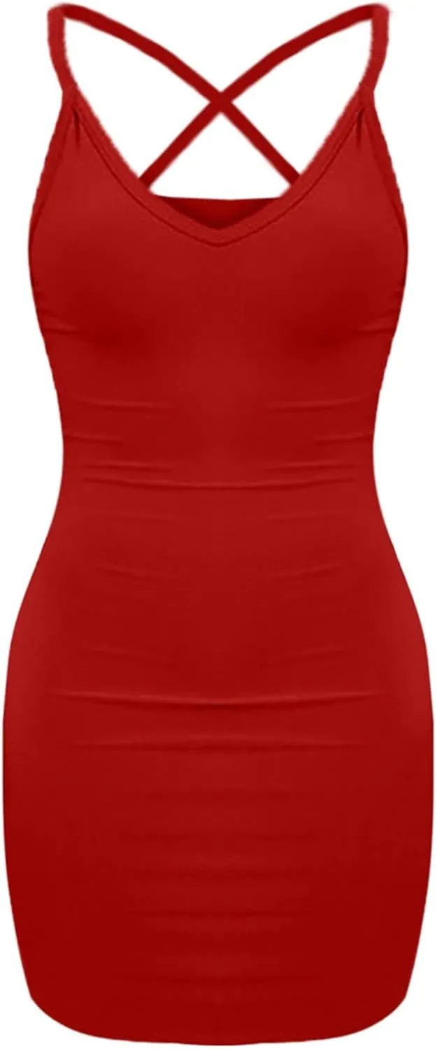 Women's Sexy Tight Sleeveless Mini Dress Sexy Bodycon Dress 2024 Summer Short Tight Dresses Party Club Dress