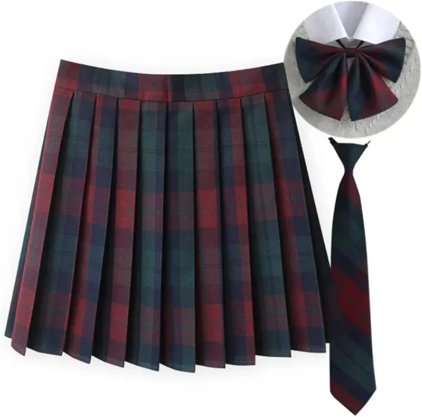 Womens Summer Plaid Pleated Skirt High Waisted A-Line Mini Skirts for Women Casual Sports Skirts