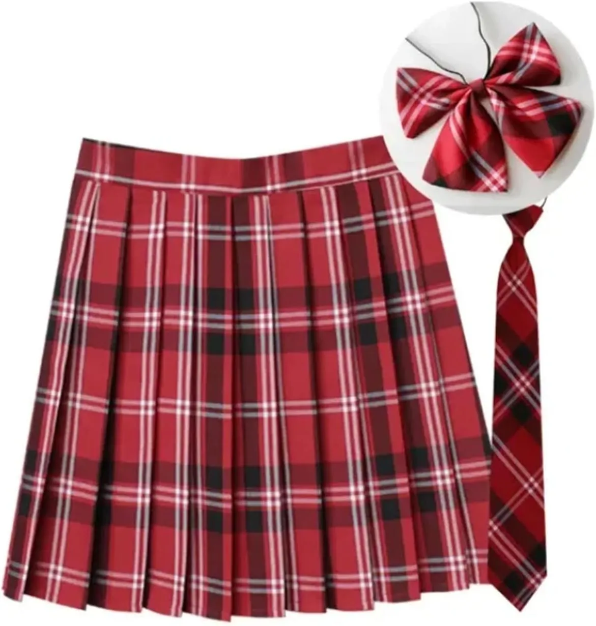Womens Summer Plaid Pleated Skirt High Waisted A-Line Mini Skirts for Women Casual Sports Skirts