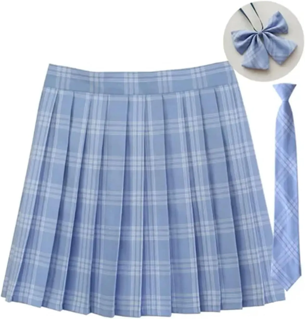 Womens Summer Plaid Pleated Skirt High Waisted A-Line Mini Skirts for Women Casual Sports Skirts