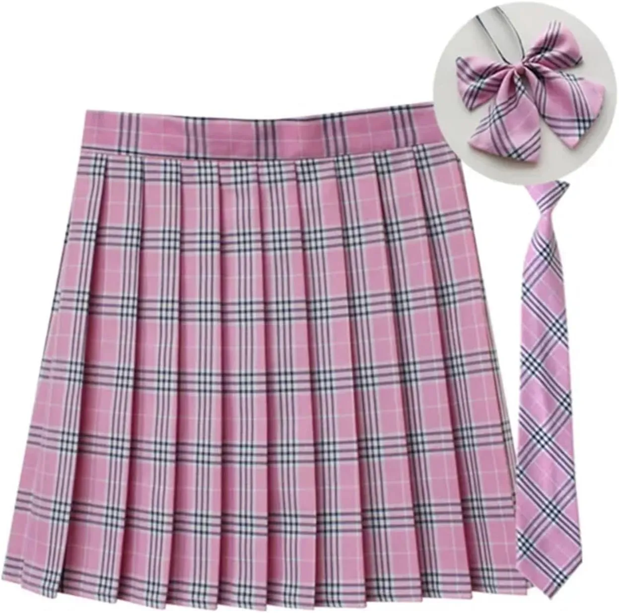 Womens Summer Plaid Pleated Skirt High Waisted A-Line Mini Skirts for Women Casual Sports Skirts
