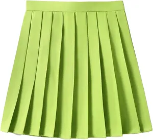 Women's Summer Skirts for Women A-Line Pleated Skirt High Waist High Slit Sexy Mini Skirt