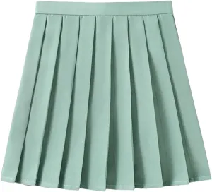Women's Summer Skirts for Women A-Line Pleated Skirt High Waist High Slit Sexy Mini Skirt