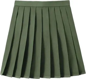 Women's Summer Skirts for Women A-Line Pleated Skirt High Waist High Slit Sexy Mini Skirt