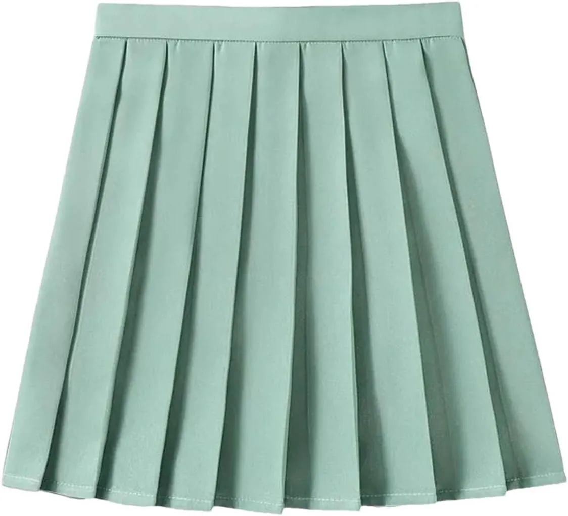 Women's Summer Skirts for Women A-Line Pleated Skirt High Waist High Slit Sexy Mini Skirt