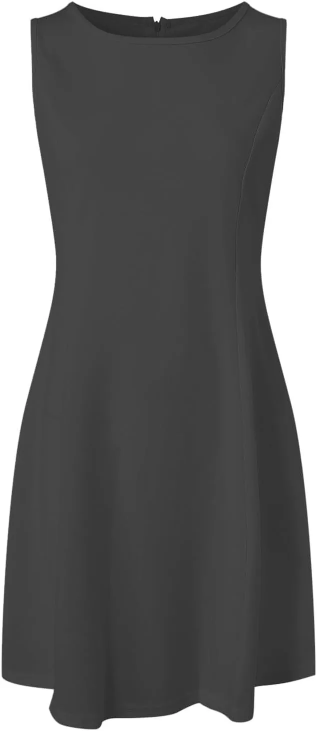 Womens Summer Sleeveless Boat Neck Mini Dress Slim Fitted Party Club Little Short Dresses Cute Sexy Bodycon Dress