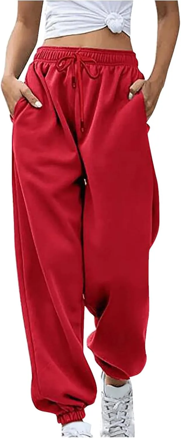 Women's Sweatpants High Waisted Sweat Pants Workout Active Joggers Pant Baggy Lounge Bottoms Baggy Y2k Lounge Trousers