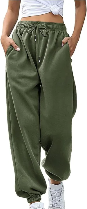 Women's Sweatpants High Waisted Sweat Pants Workout Active Joggers Pant Baggy Lounge Bottoms Baggy Y2k Lounge Trousers