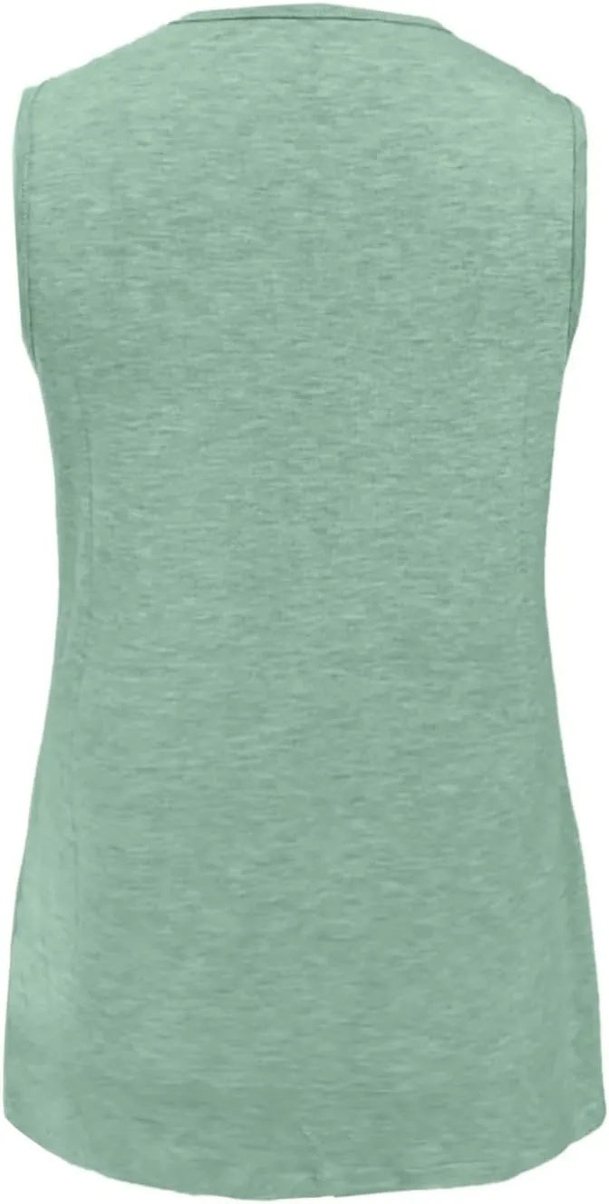 Womens Tank Tops 2025 Sleeveless Summer Vacation Beach Tee Shirt Loose Fit Casual T-Shirt