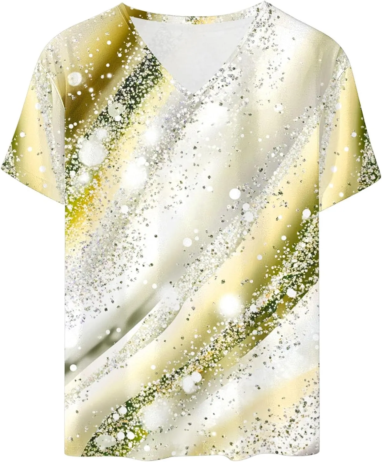 Women's Tie Dye T Shirt Casual V Neck Summer Tops Blouse Loose Fit Short Sleeve Floral Shirts Tunic Cute Graphic Tees