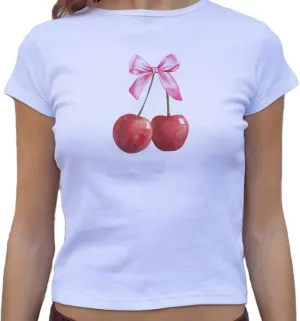 Y2K White Baby Tees for Women Cute Graphic Printed Crop Top Vintage Aesthetic Summer T Shirt for Teen Girls