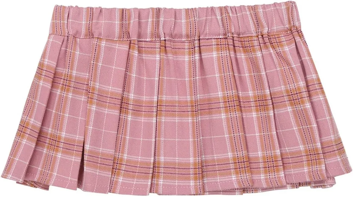 Yartina Women Sexy Schoolgirl Plaid Mini Skirt Role Play Pleated Short Dress Lingeries Nightwear