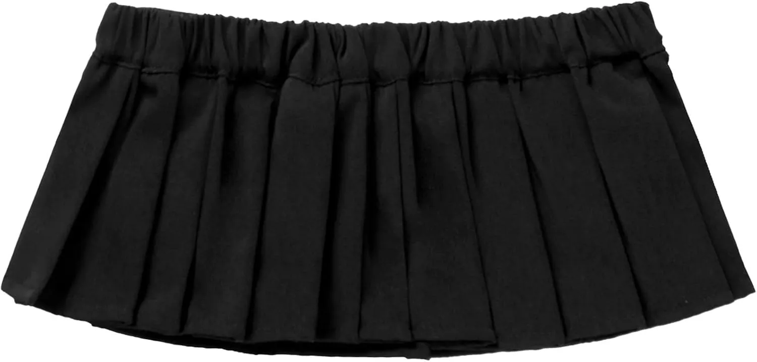 YiZYiF Women's Plaid Schoolgirl Short Skirt Bodycon Club Lingerie Pleated Mini Dress