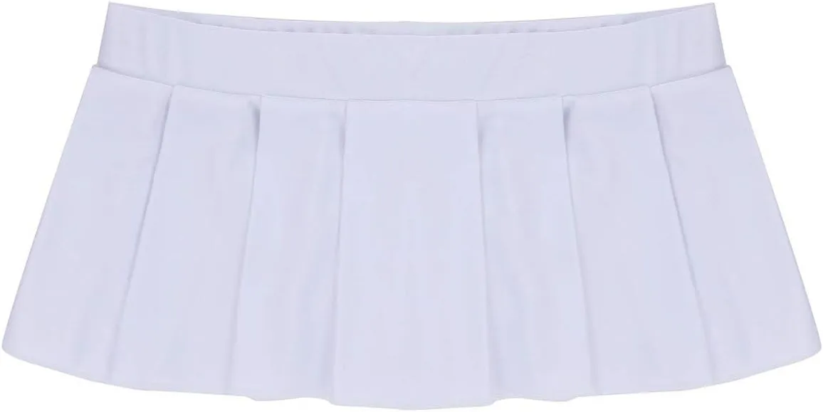 YiZYiF Women's School Girl Uniform Pleated Mini Skirt Cosplay Lingerie Dress