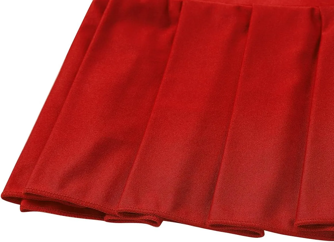 YiZYiF Women's School Girl Uniform Pleated Mini Skirt Cosplay Lingerie Dress